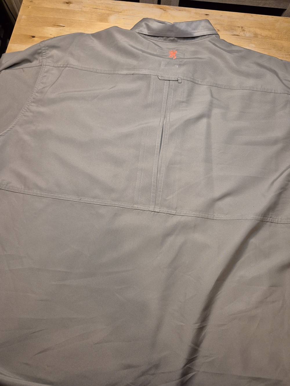 Browning Men's Drab Button-Down Shirt with Orange Accents - Picture 10 of 14